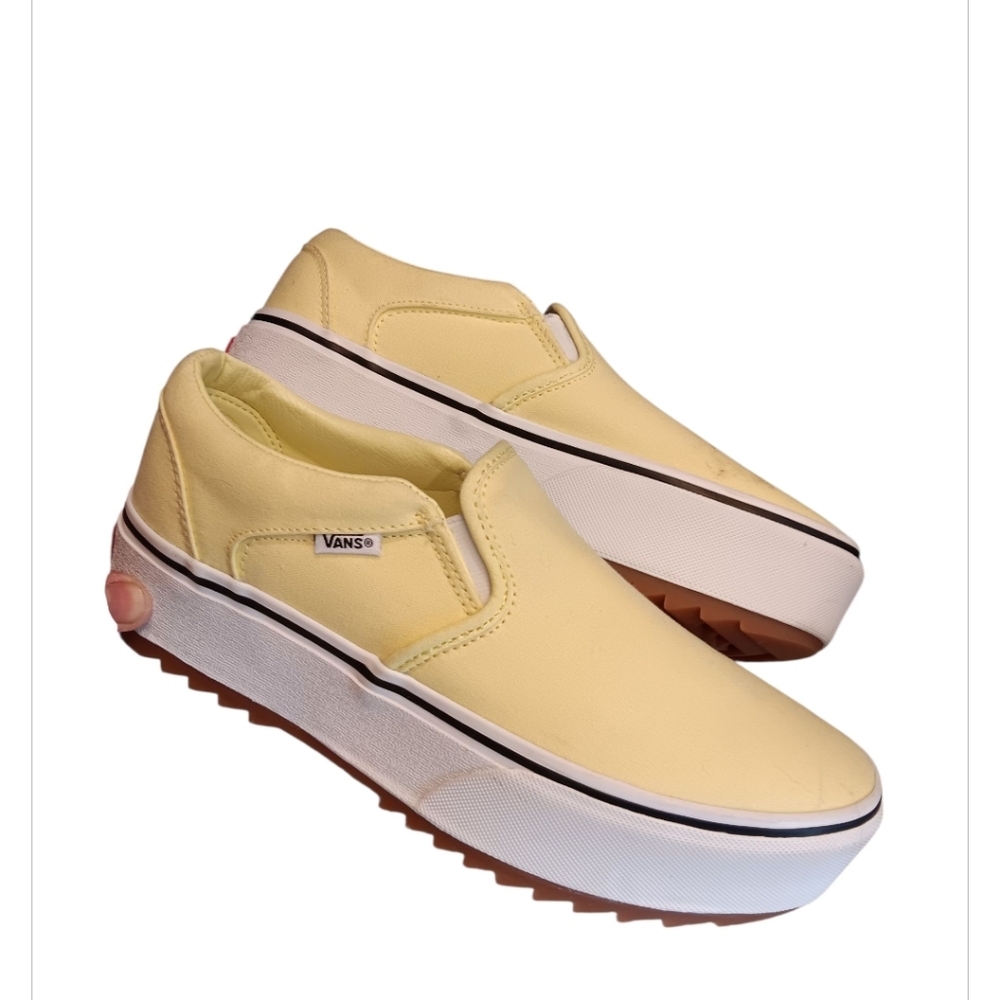 VANS Asher Platform/Stackform Slip-On Shoes Light… - image 1